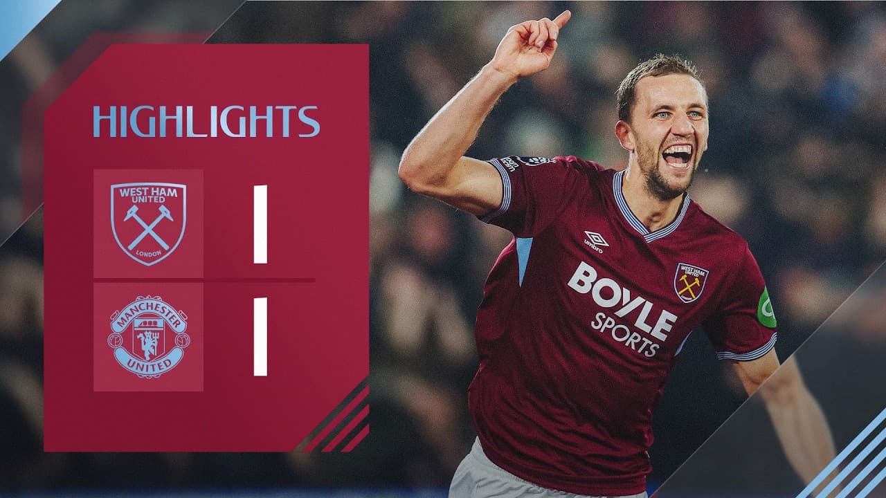 웨스트햄 유나이티드 1 VS 1 맨체스터 유나이티드